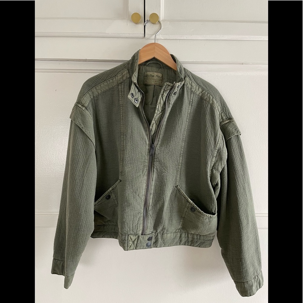 Free People Florence Bomber Jacket